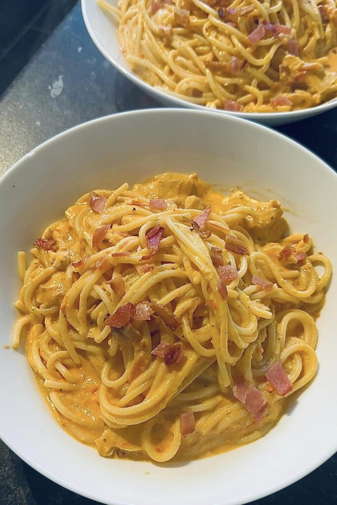 Tomato & Garlic Spaghetti.